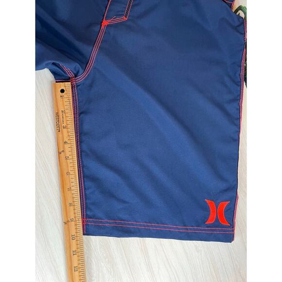 HURLEY 10" Surf Board Shorts Swim Trunks in Blue Men's 34 - Picture 8 of 12